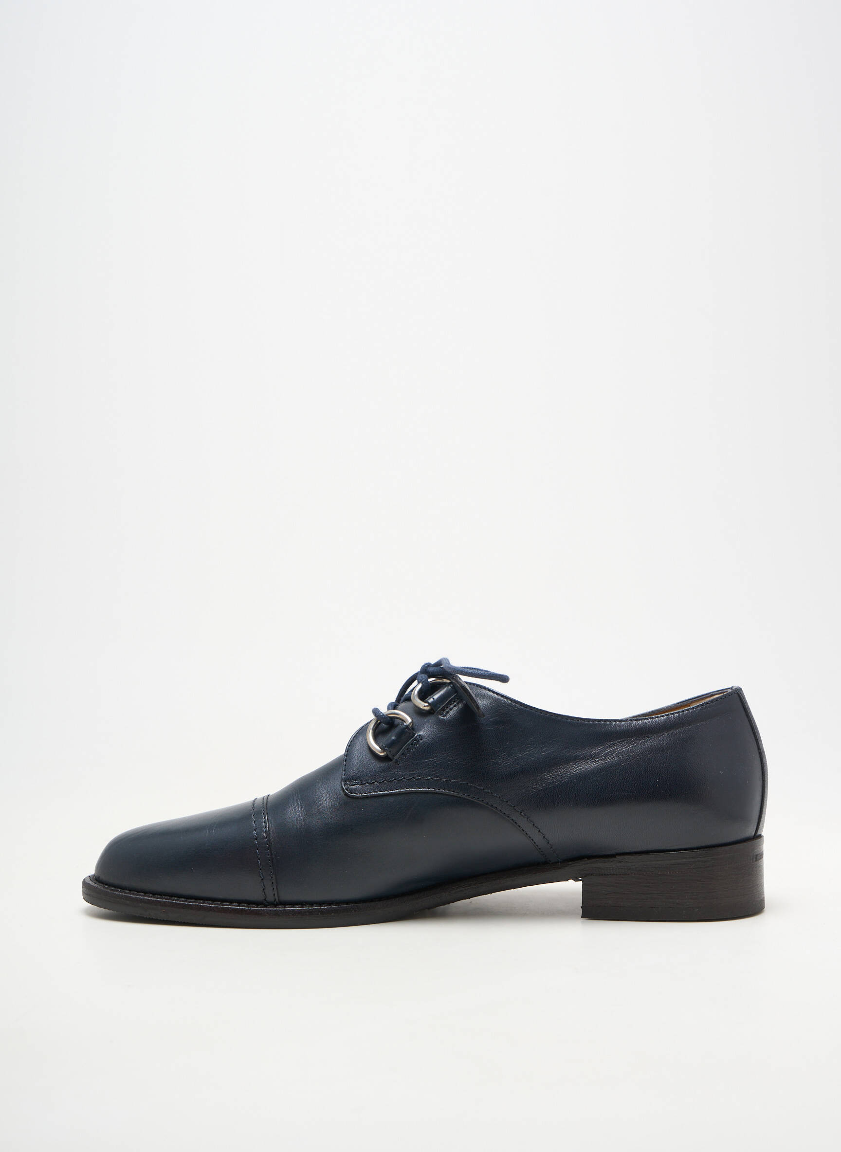 Derbies matière lisse talon plat jusqu'à 3cm bleu MARETTO femme