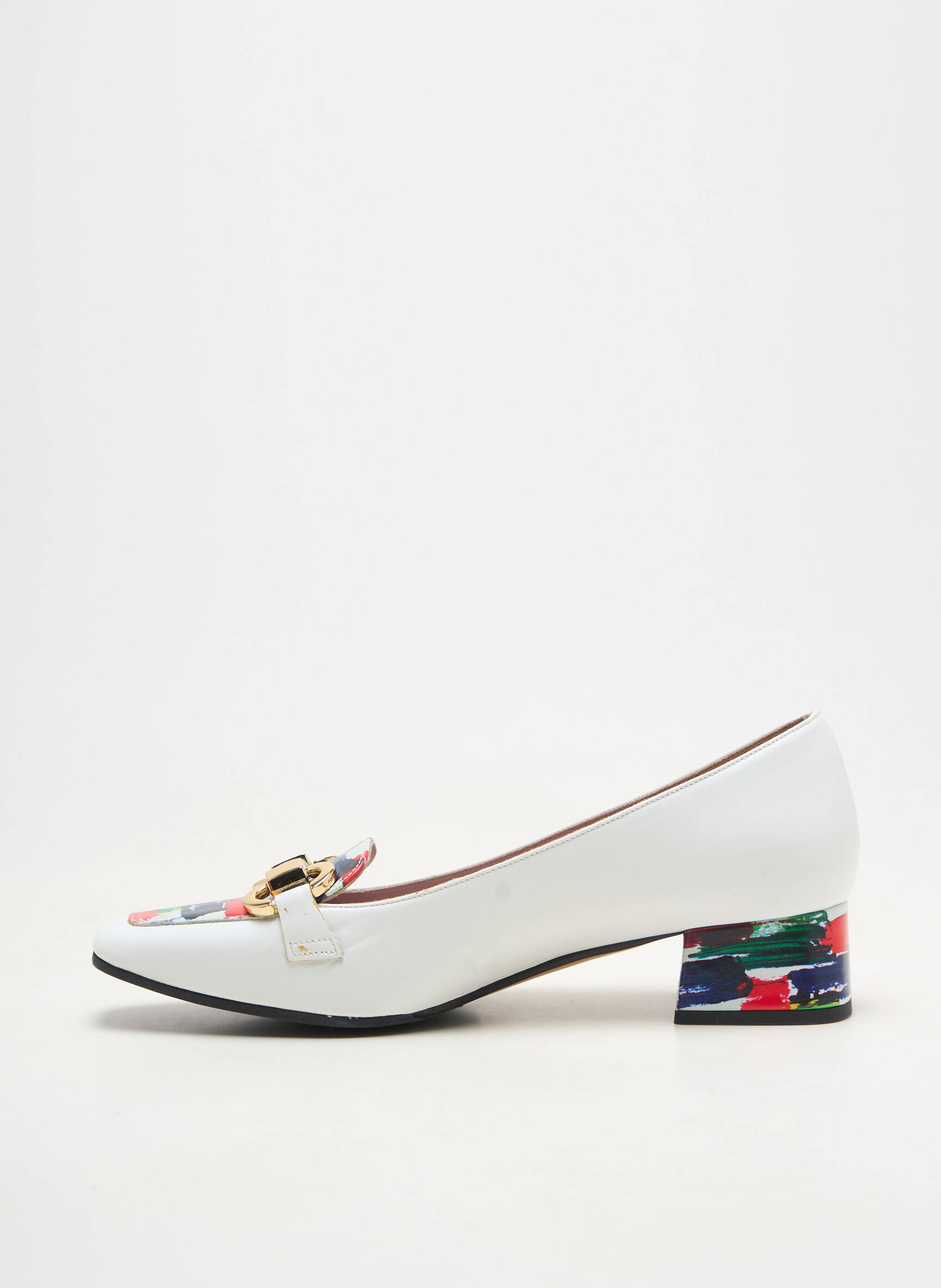 Escarpins matière lisse talon plat jusqu'à 3cm blanc MUSELLA femme