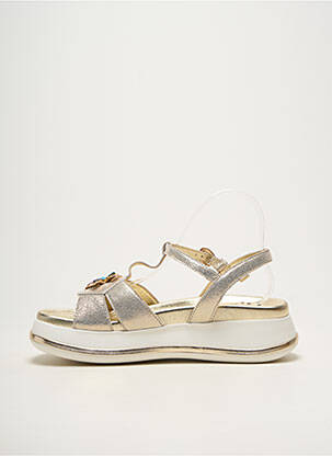 Sandales/nu pieds matière lisse talon de 4 à 6cm or GIOPIU femme