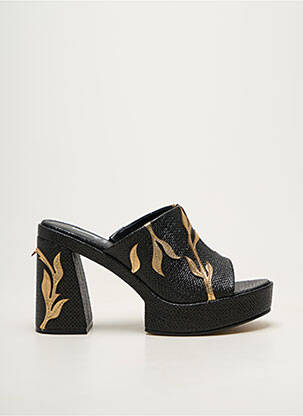 Sandales/nu pieds matière lisse talon haut de 10cm et plus noir JEANNOT femme