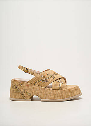 Sandales/nu pieds fermeture boucle(s) talon de 4 à 6cm beige JEANNOT femme
