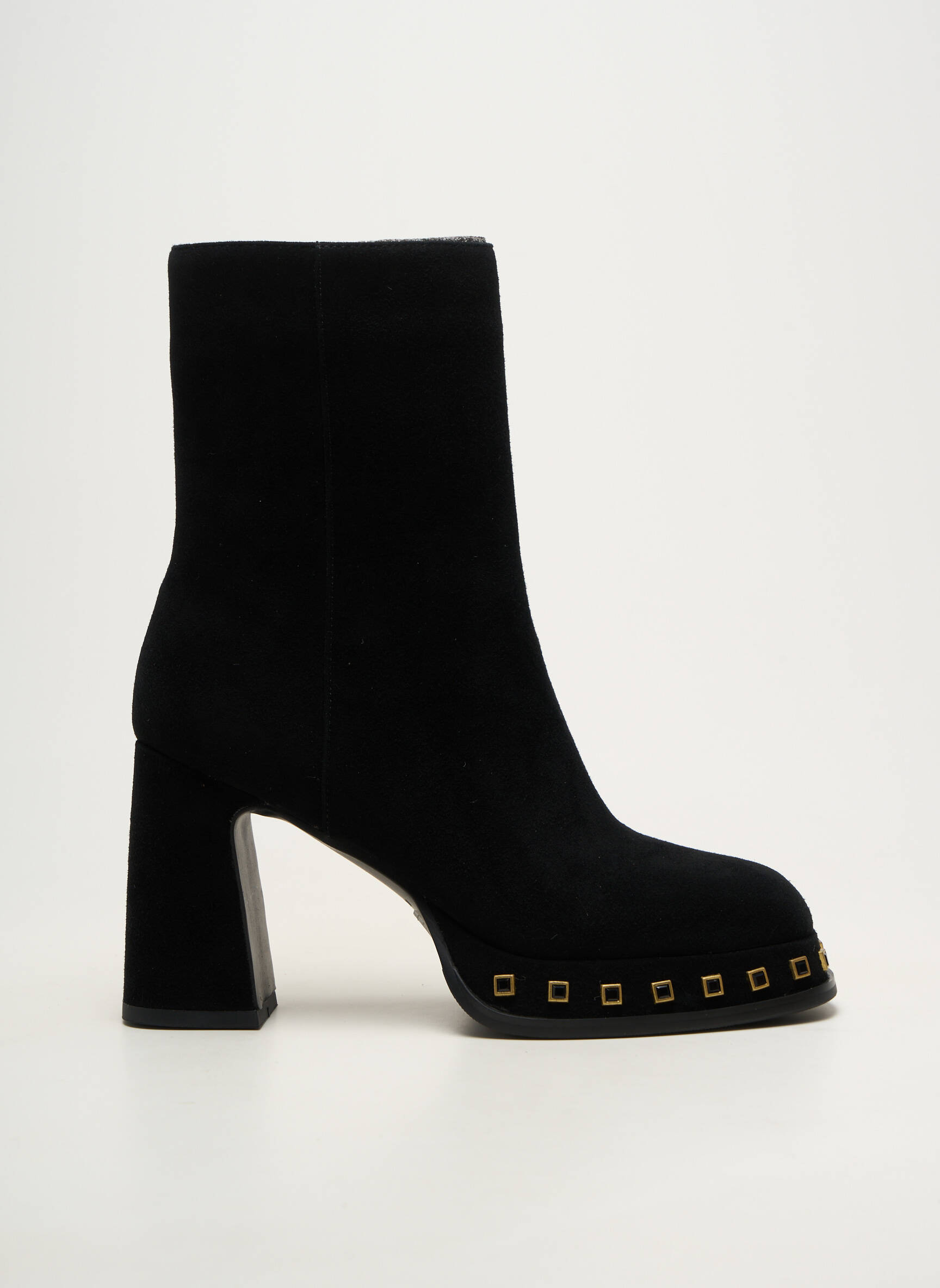 Bottes bout rond talon de 7 à 9cm noir NOA HARMON femme