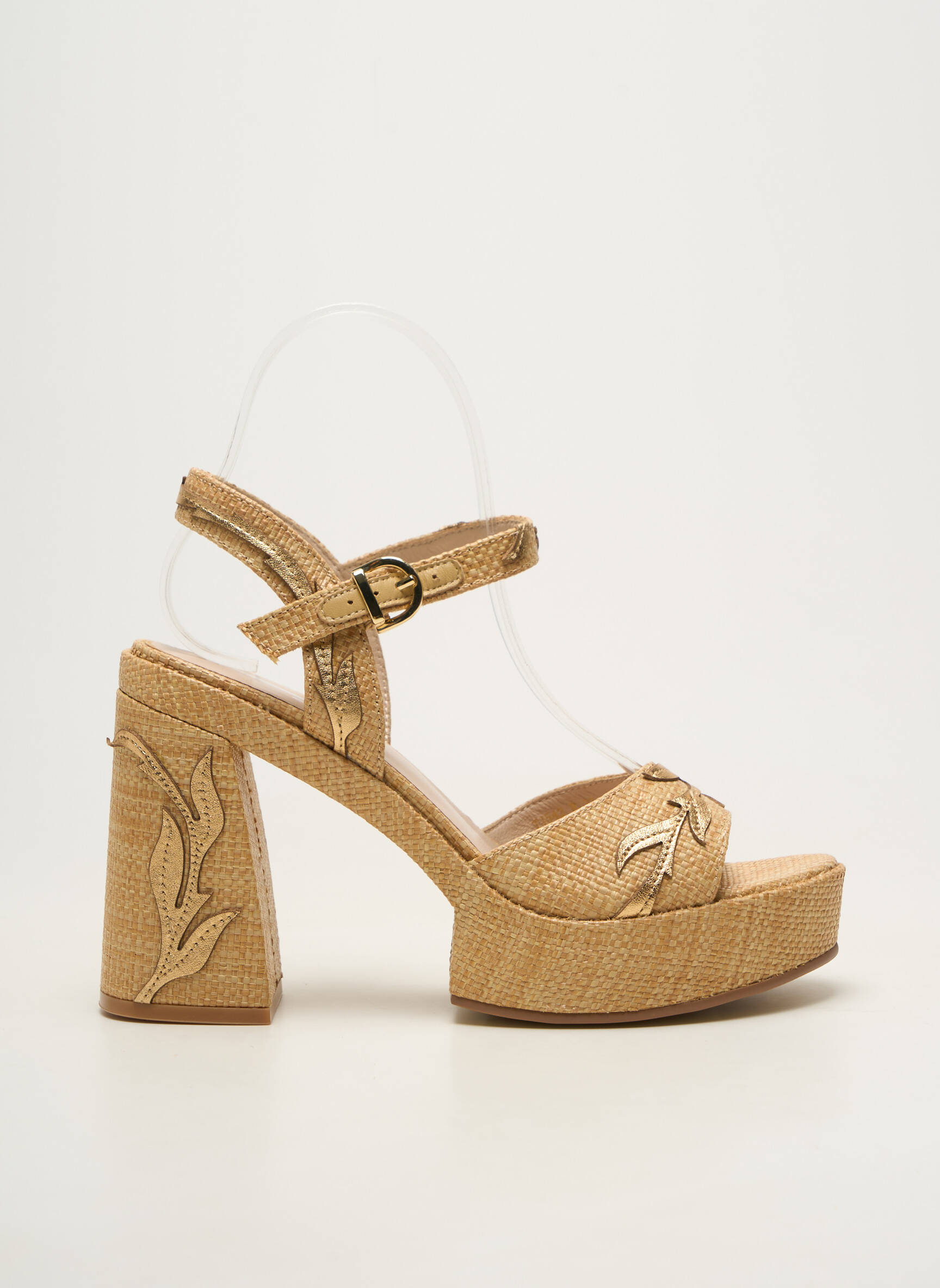 Sandales/nu pieds fermeture boucle(s) talon haut de 10cm et plus marron JEANNOT femme