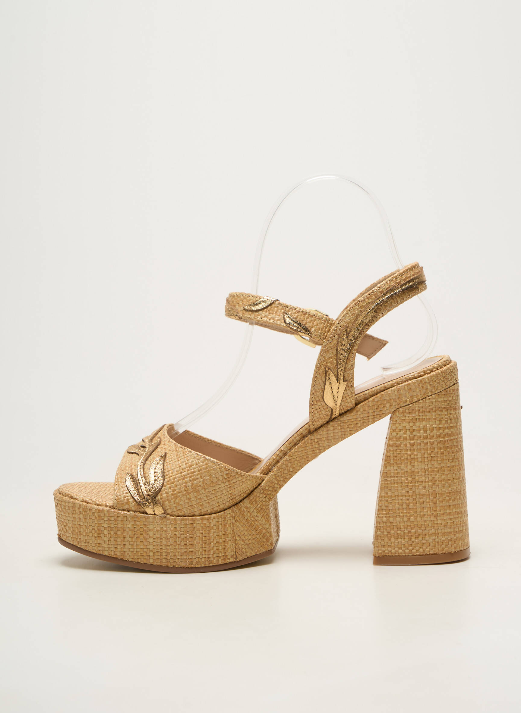 Sandales/nu pieds fermeture boucle(s) talon haut de 10cm et plus marron JEANNOT femme