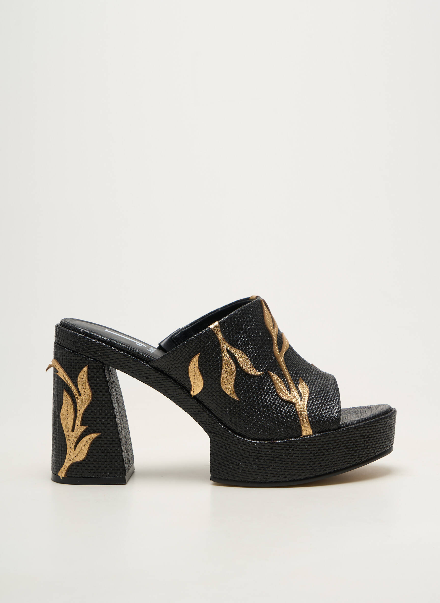 Sandales/nu pieds matière lisse talon haut de 10cm et plus noir JEANNOT femme