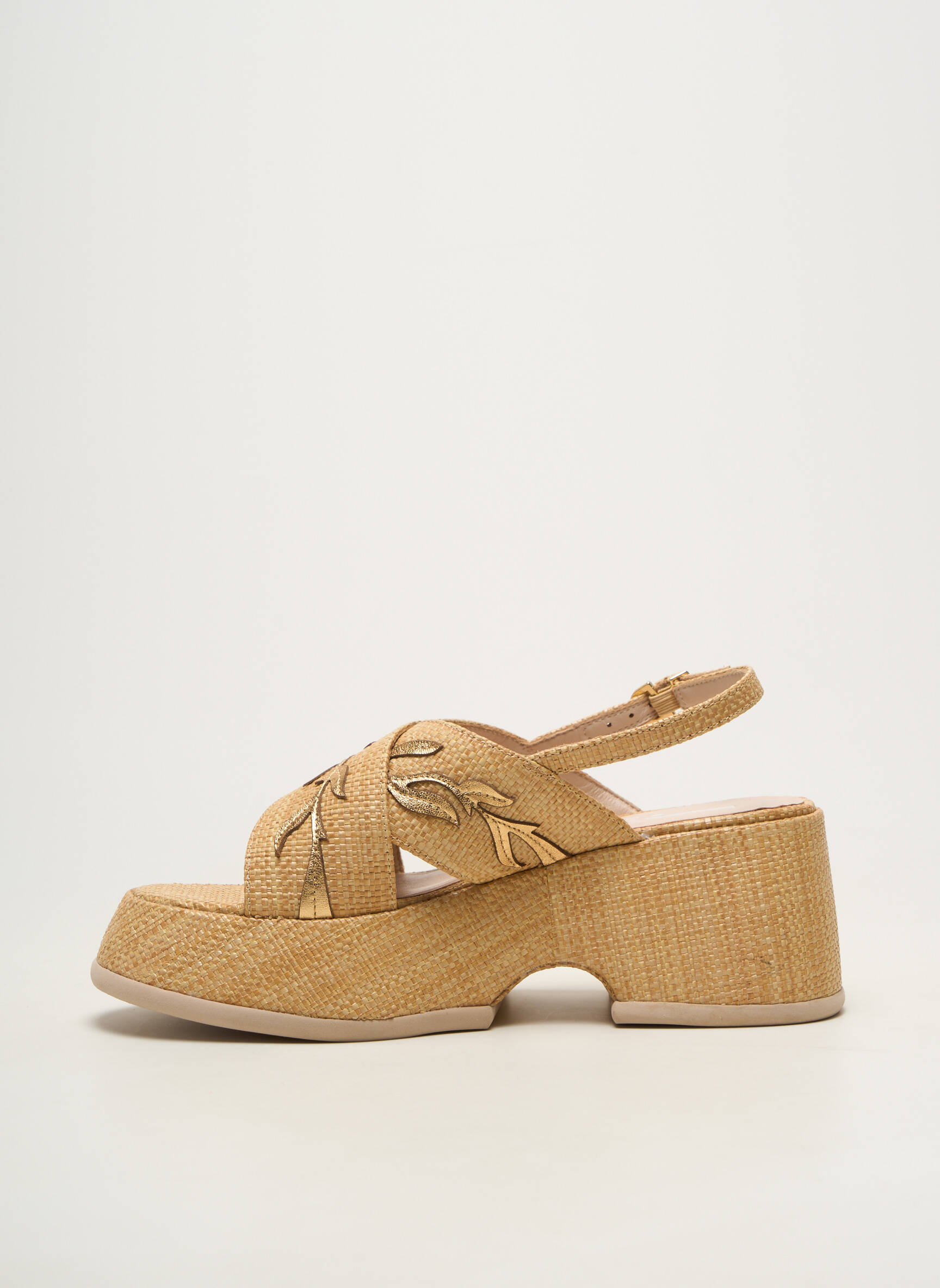 Sandales/nu pieds fermeture boucle(s) talon de 4 à 6cm beige JEANNOT femme