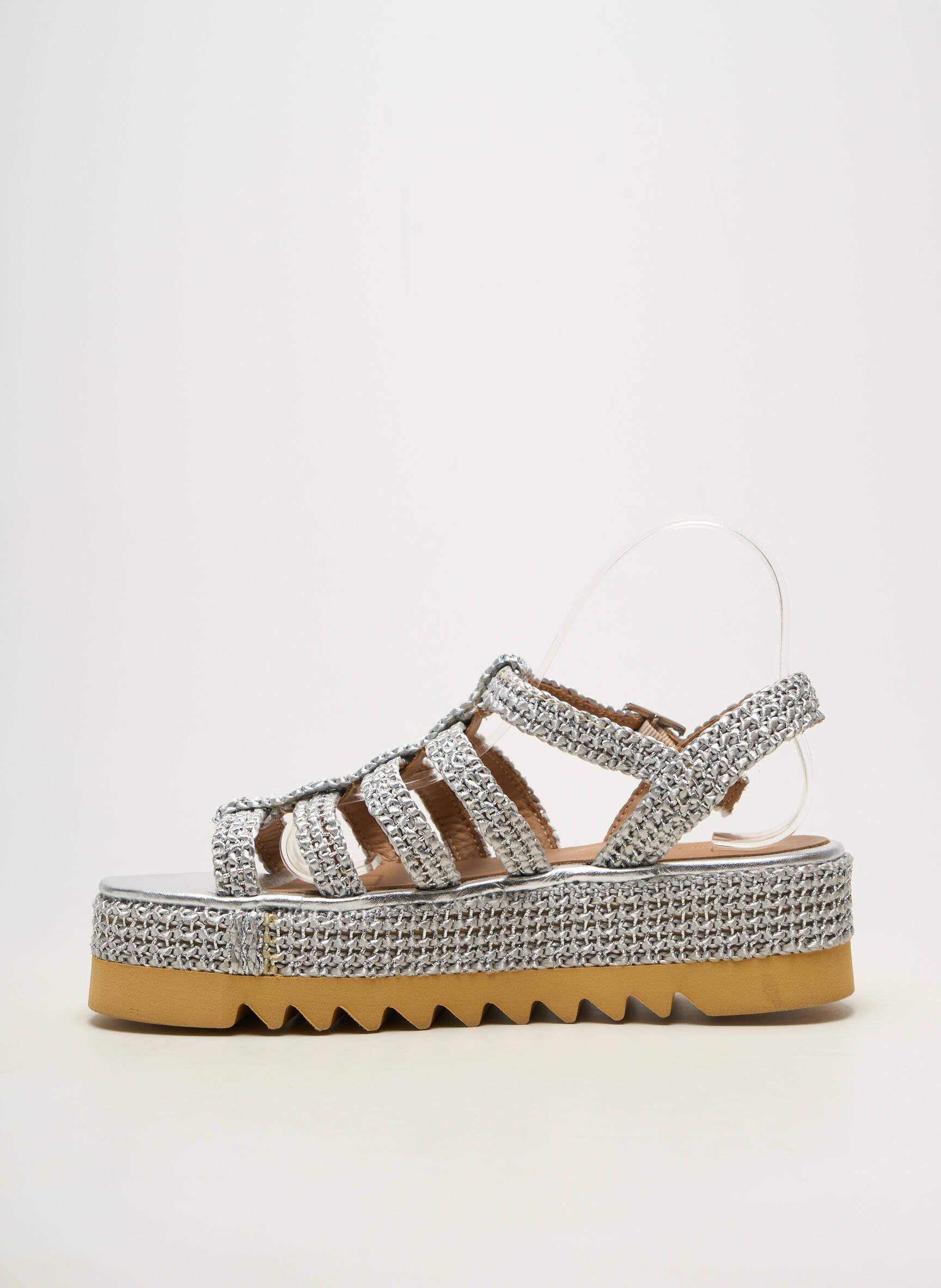 Sandales/nu pieds fermeture boucle(s) talon de 4 à 6cm argent FIORINA femme