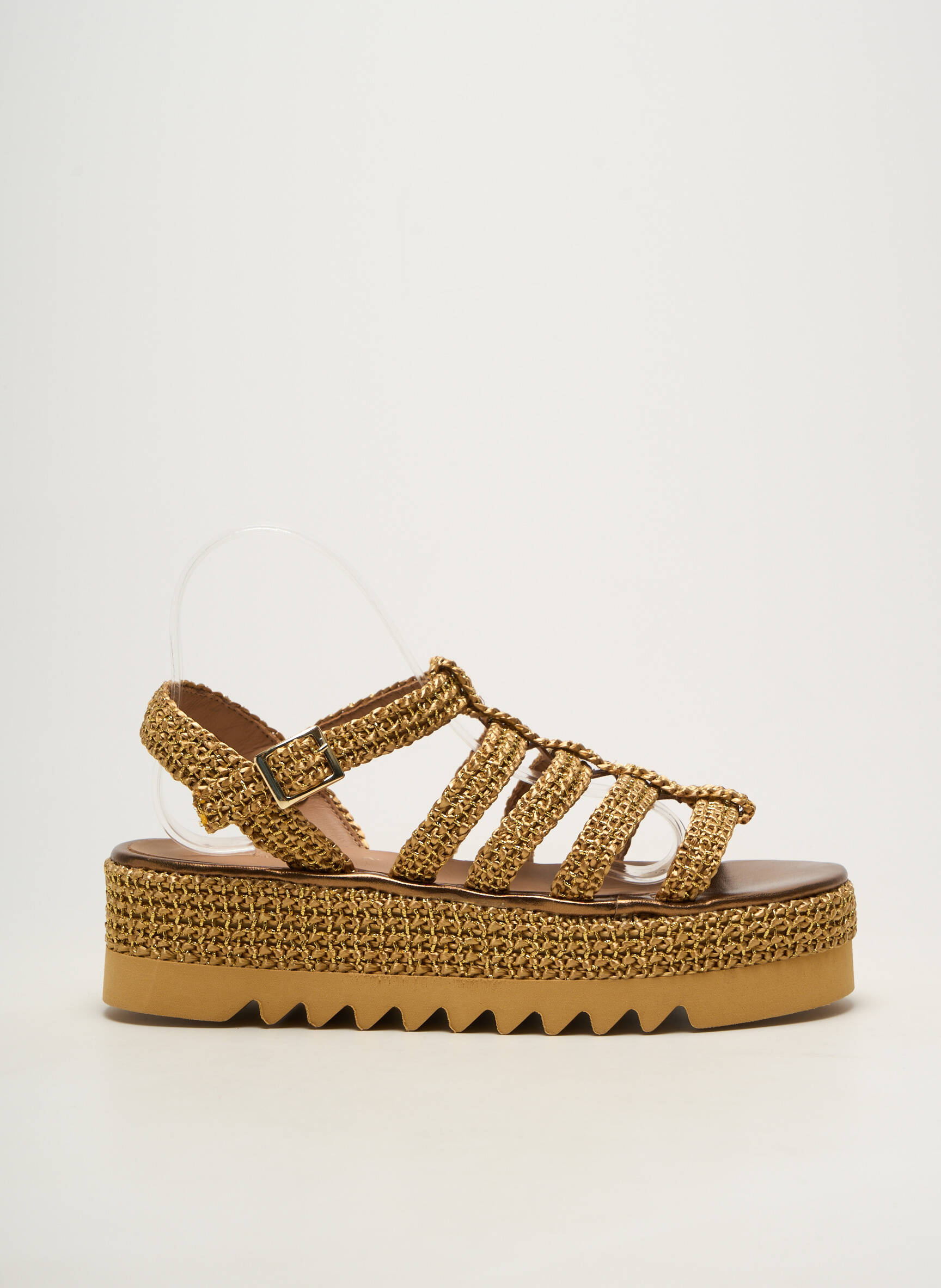 Sandales/nu pieds fermeture boucle(s) talon de 4 à 6cm or FIORINA femme
