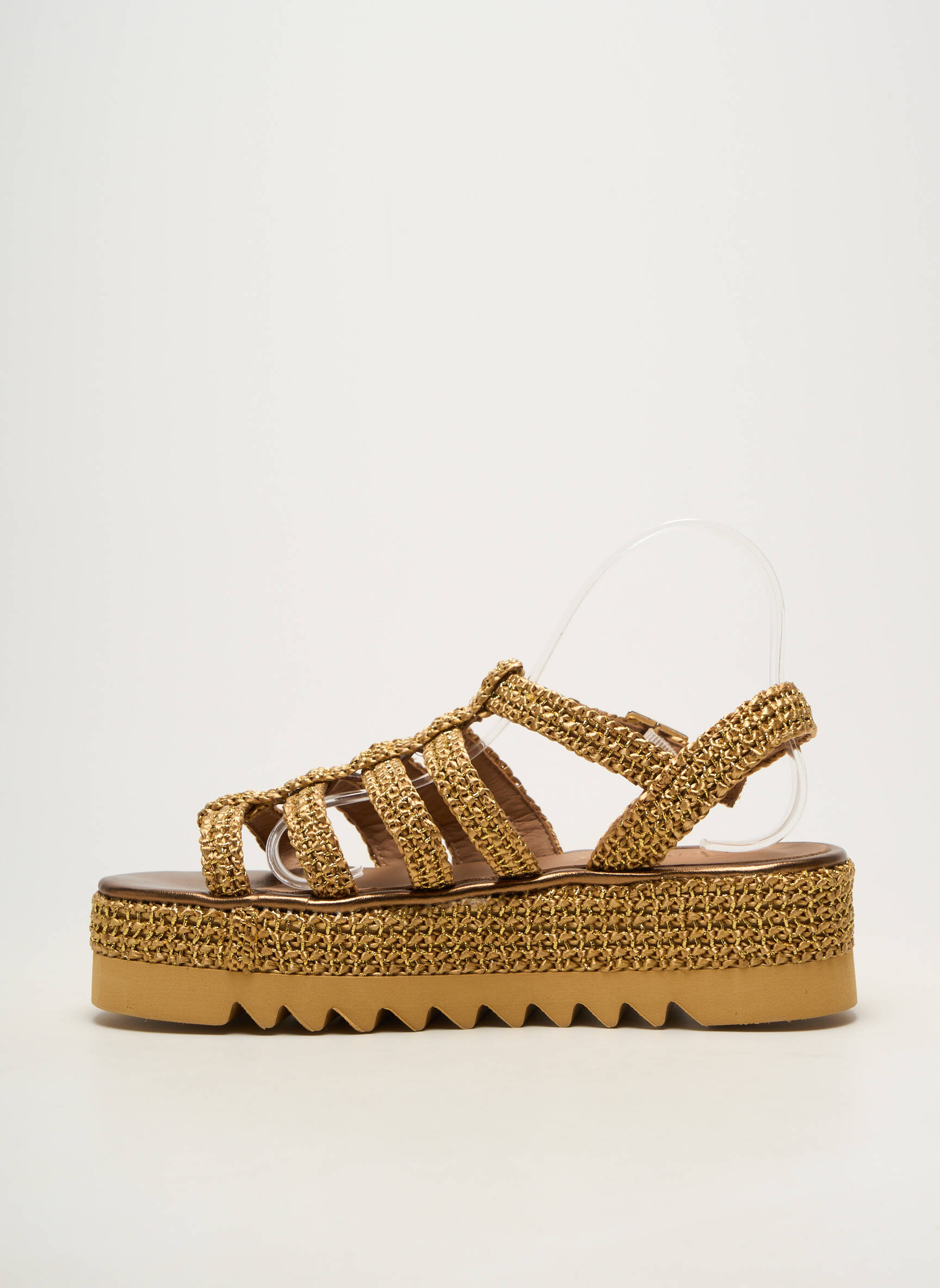 Sandales/nu pieds fermeture boucle(s) talon de 4 à 6cm or FIORINA femme