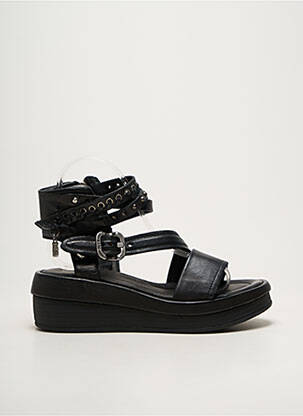 Sandales/nu pieds matière lisse talon de 4 à 6cm noir A.S.98 femme