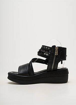 Sandales/nu pieds matière lisse talon de 4 à 6cm noir A.S.98 femme