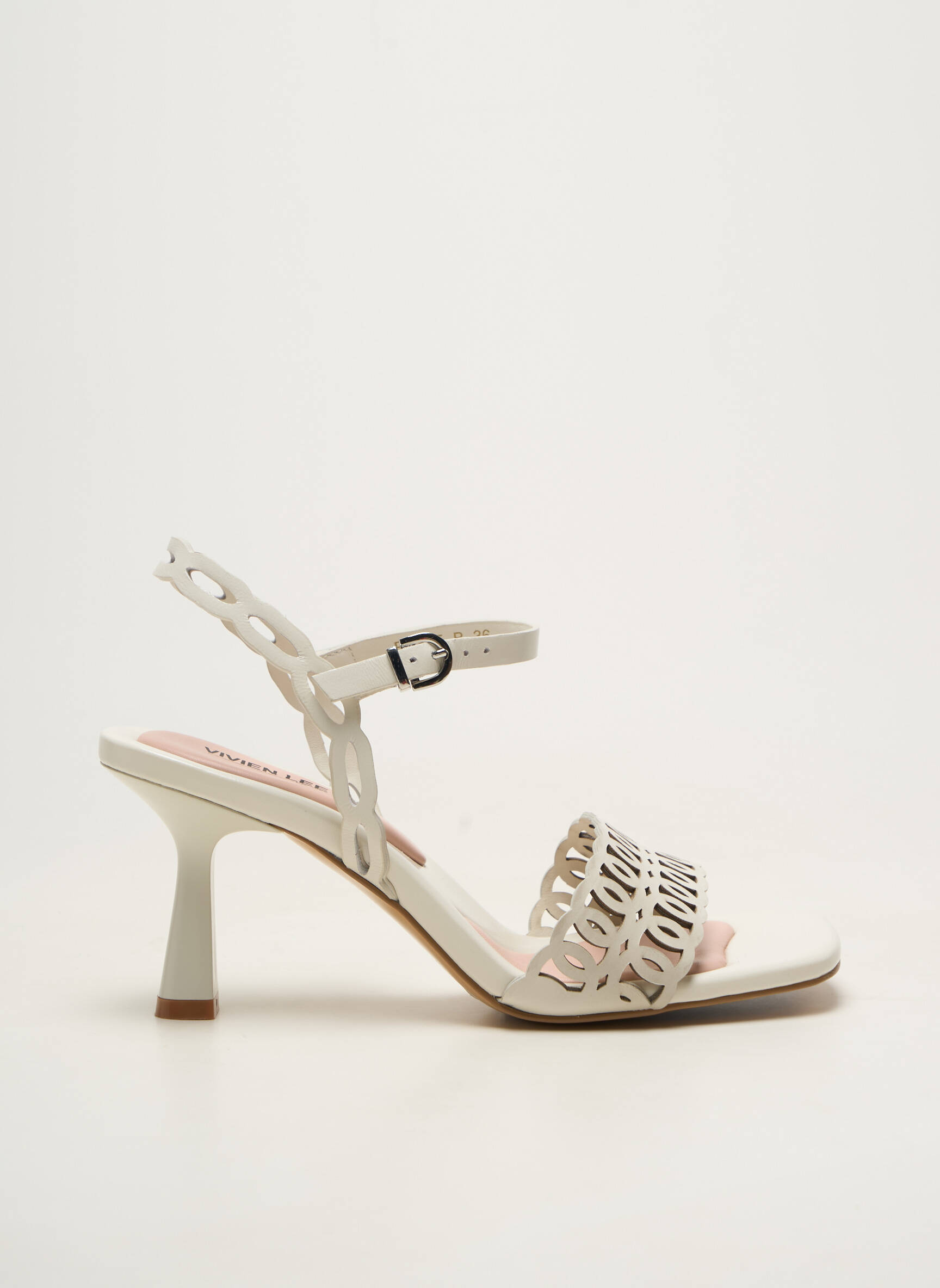 Sandales/nu pieds talon aiguille talon de 7 à 9cm blanc VIVIEN LEE femme