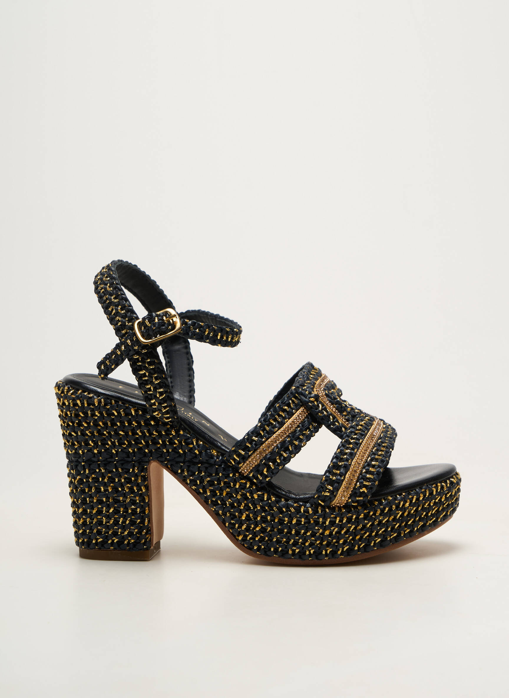 Sandales/nu pieds fermeture boucle(s) talon de 7 à 9cm noir FIORINA femme