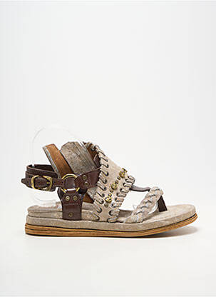 Sandales/nu pieds bout ouvert talon plat jusqu'à 3cm beige A.S.98 femme