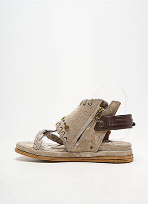 Sandales/nu pieds bout ouvert talon plat jusqu'à 3cm beige A.S.98 femme