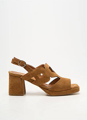 Sandales/nu pieds fermeture boucle(s) talon de 7 à 9cm marron LES:VENUES femme