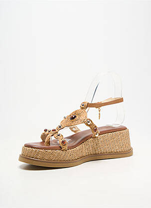 Sandales/nu pieds fermeture boucle(s) talon de 4 à 6cm marron CARYATIS femme