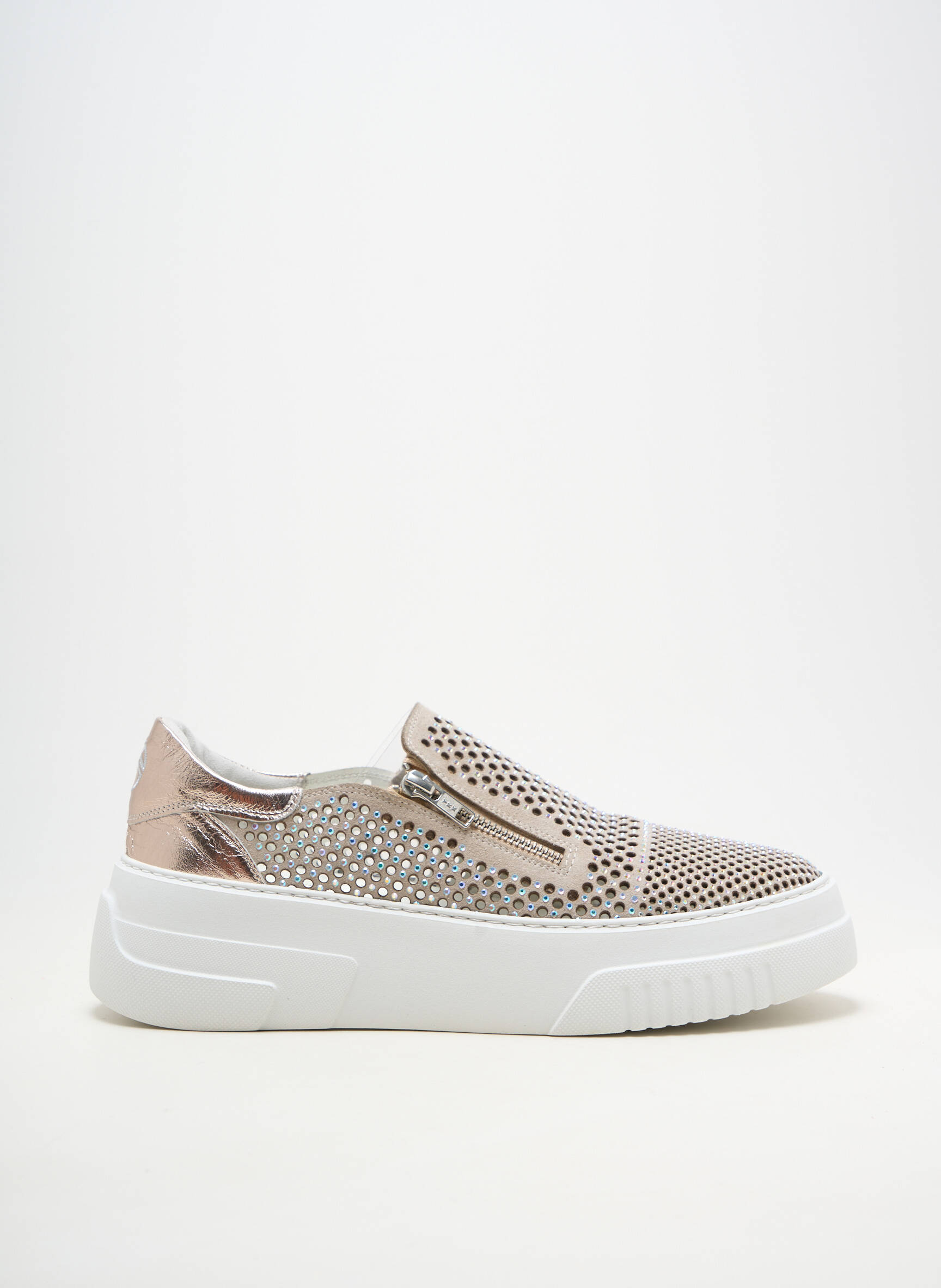 Baskets plateforme talon de 4 à 6cm beige FRU.IT femme