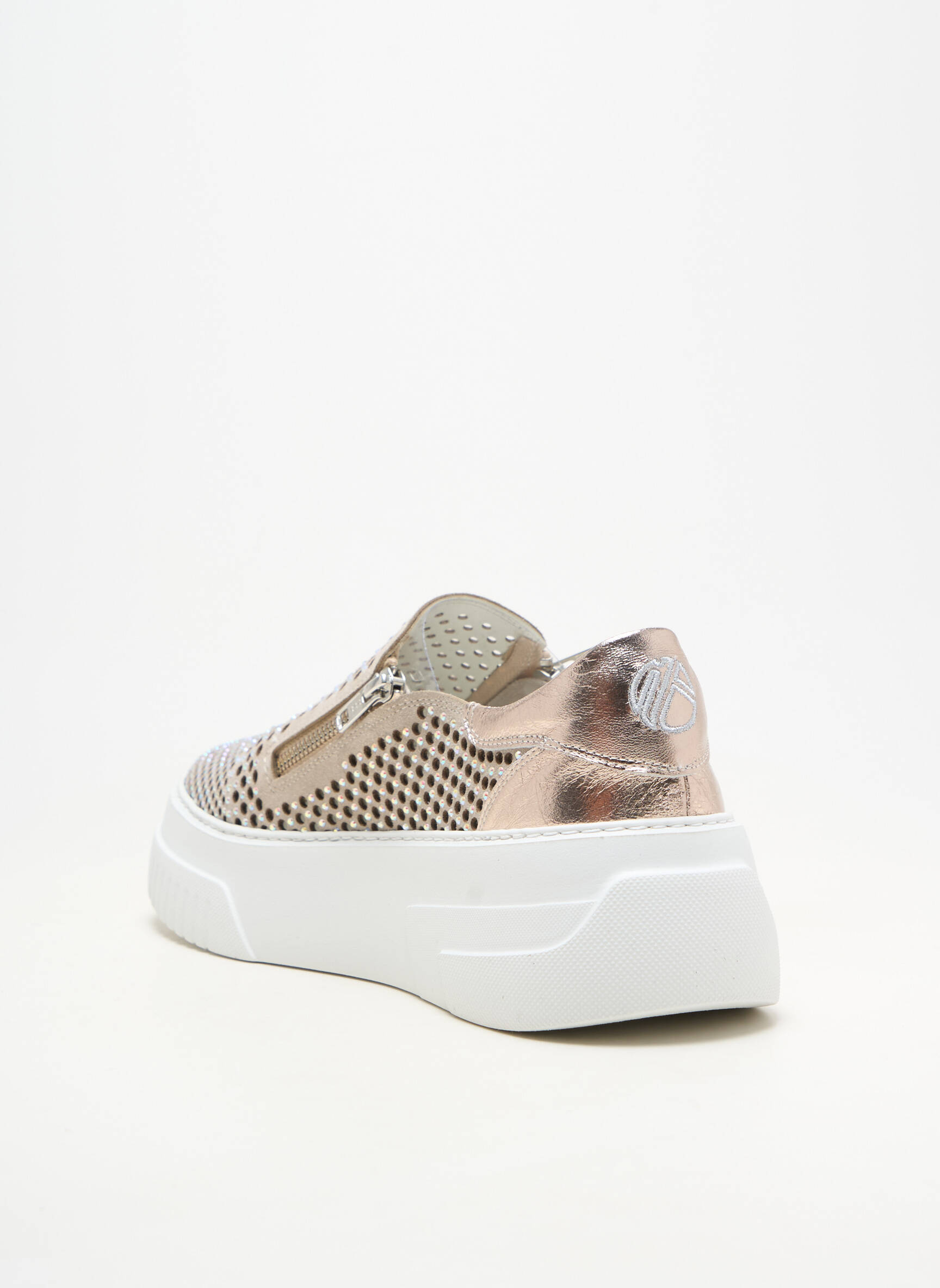 Baskets plateforme talon de 4 à 6cm beige FRU.IT femme