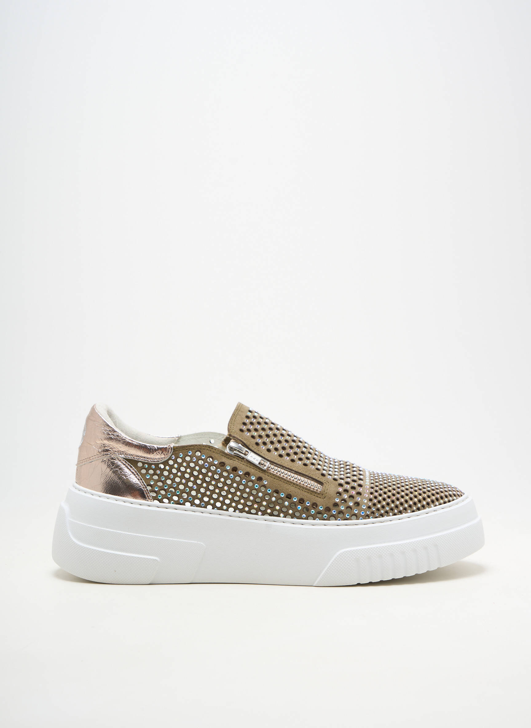 Baskets plateforme talon de 4 à 6cm vert FRU.IT femme