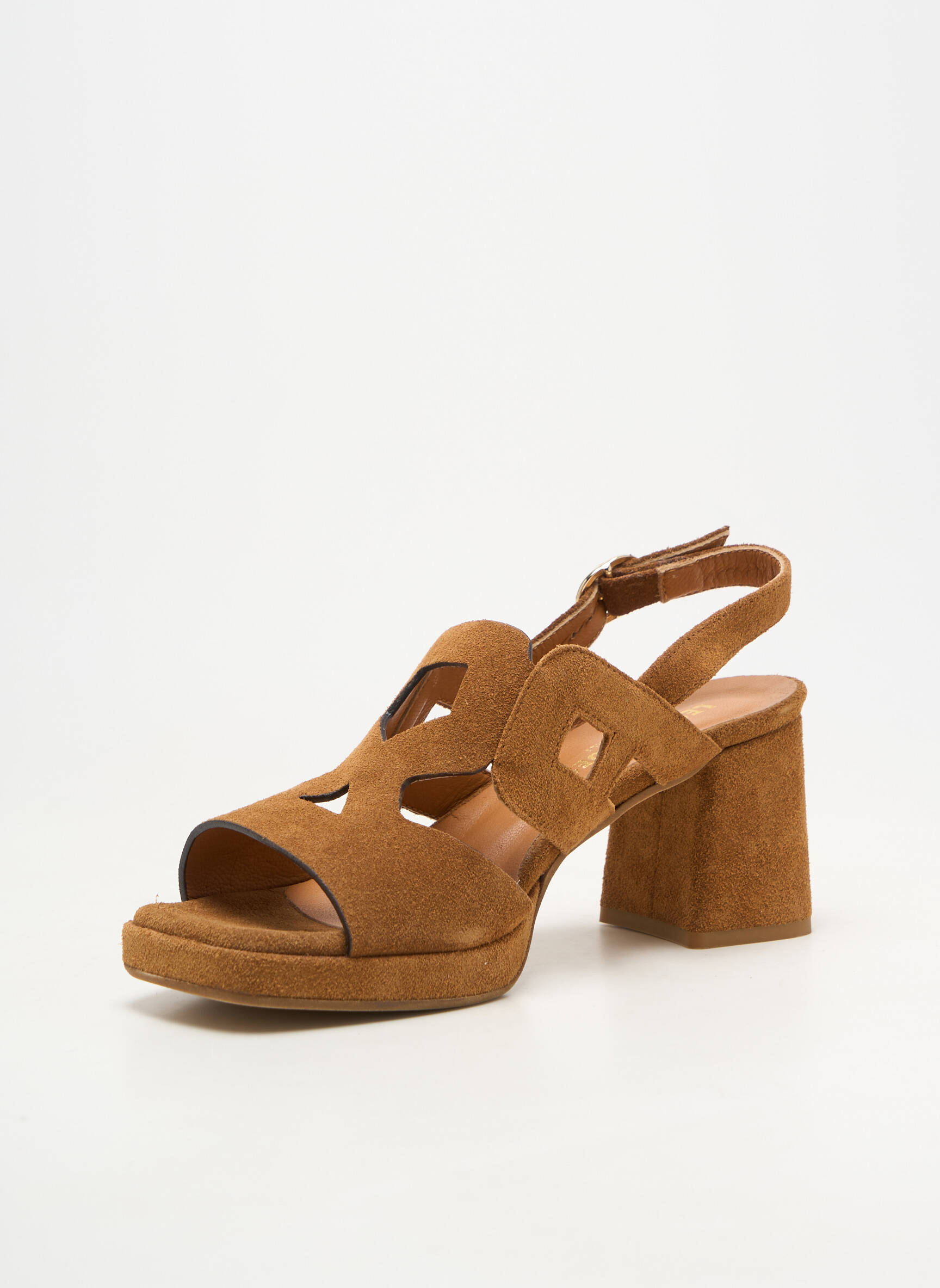 Sandales/nu pieds fermeture boucle(s) talon de 7 à 9cm marron LES:VENUES femme