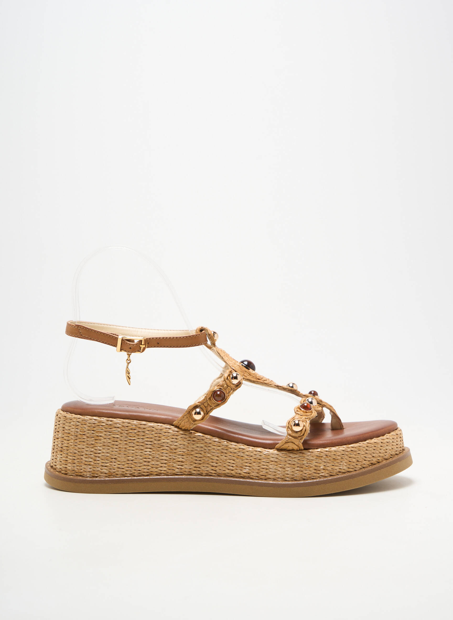 Sandales/nu pieds fermeture boucle(s) talon de 4 à 6cm marron CARYATIS femme