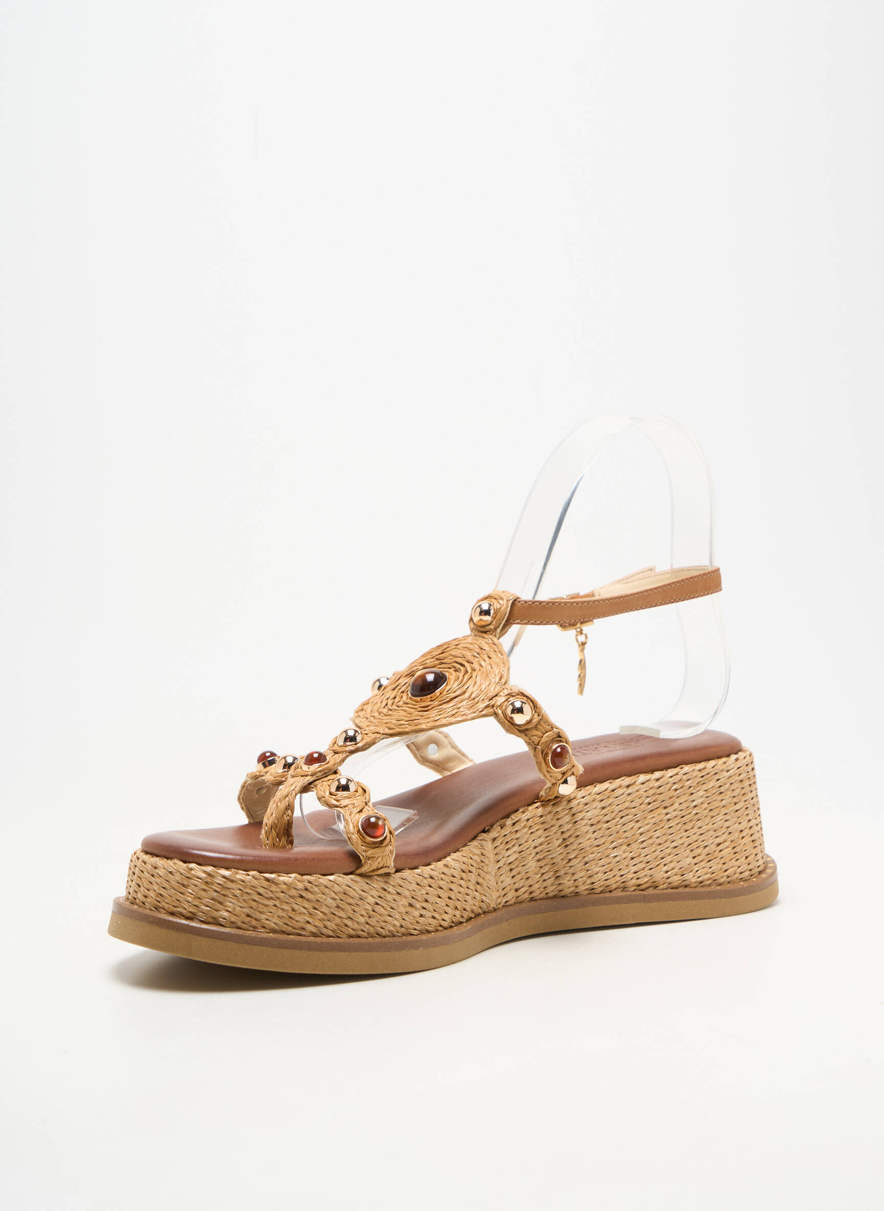 Sandales/nu pieds fermeture boucle(s) talon de 4 à 6cm marron CARYATIS femme