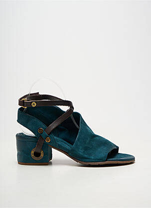 Sandales/nu pieds matière lisse talon de 4 à 6cm bleu A.S.98 femme