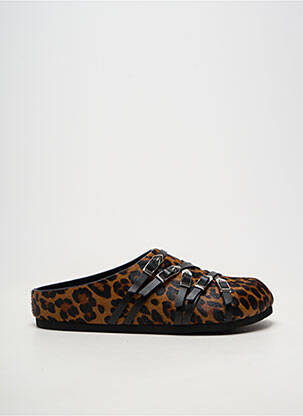 Mules/sabots matière lisse talon plat jusqu'à 3cm marron MI/MAI femme