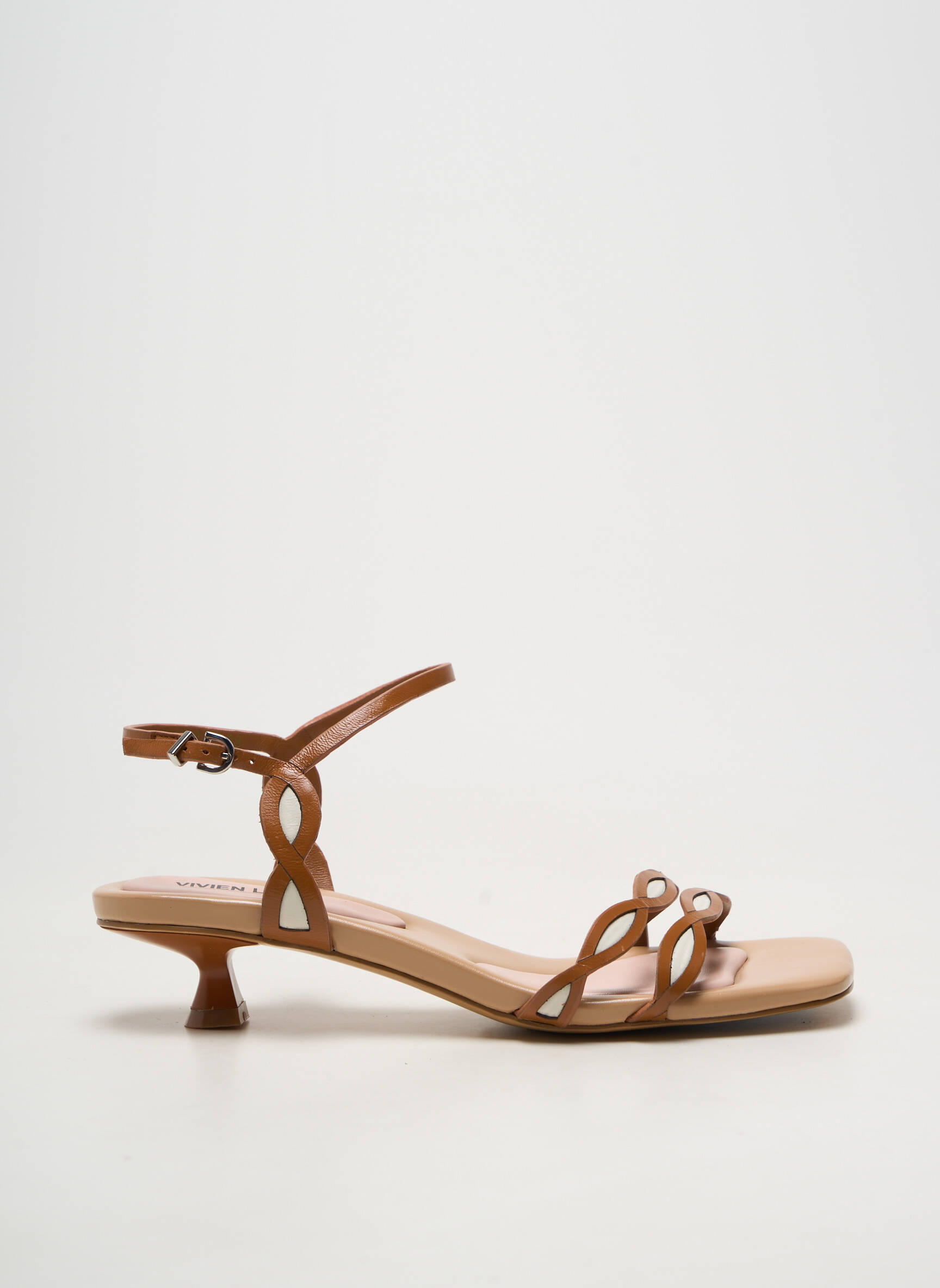 Sandales/nu pieds talon aiguille talon de 4 à 6cm marron VIVIEN LEE femme
