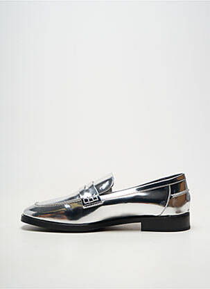 Mocassins matière lisse talon plat jusqu'à 3cm argent MI/MAI femme