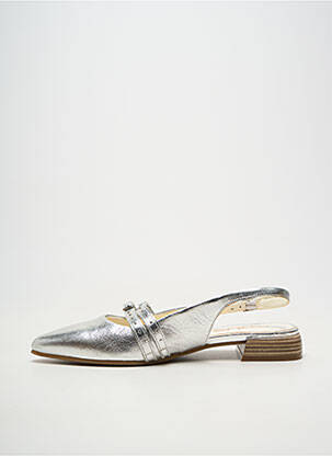 Ballerines matière lisse talon plat jusqu'à 3cm argent MJUS femme