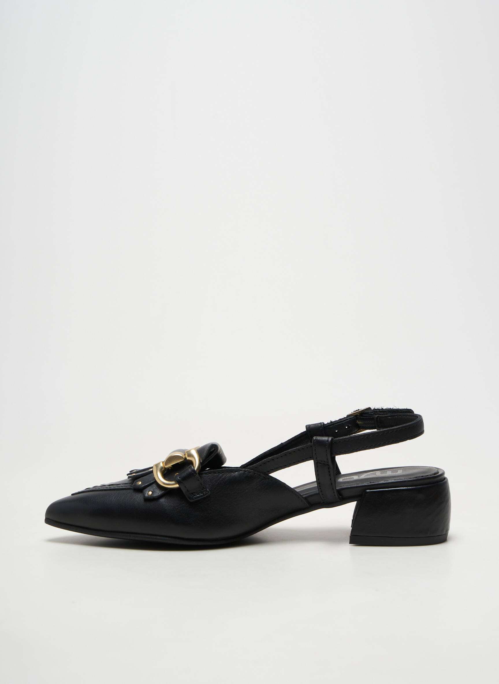 Sandales/nu pieds matière lisse talon de 4 à 6cm noir MJUS femme