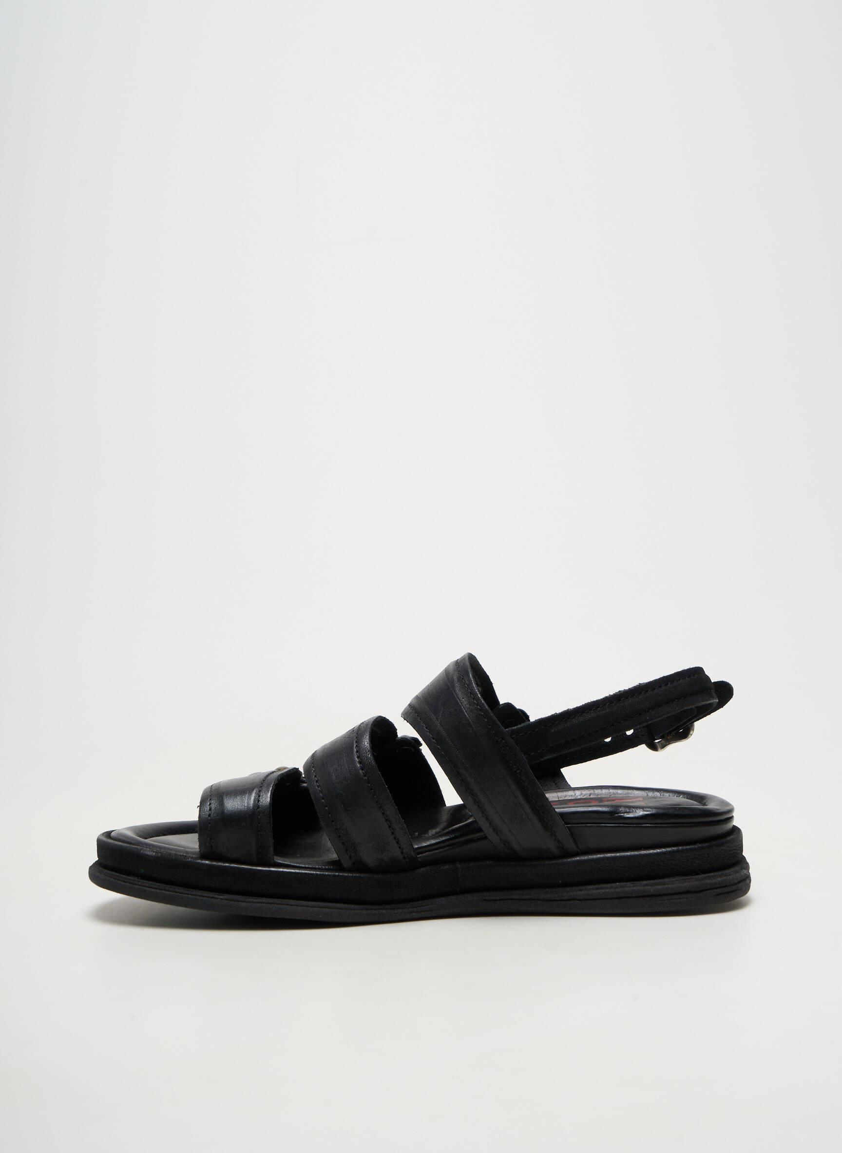Sandales/nu pieds matière lisse talon plat jusqu'à 3cm noir A.S.98 femme