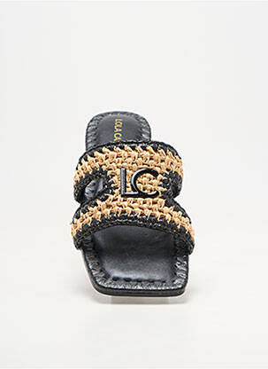 Mules/sabots tissage tressé talon plat jusqu'à 3cm noir LOLA CASADEMUNT femme