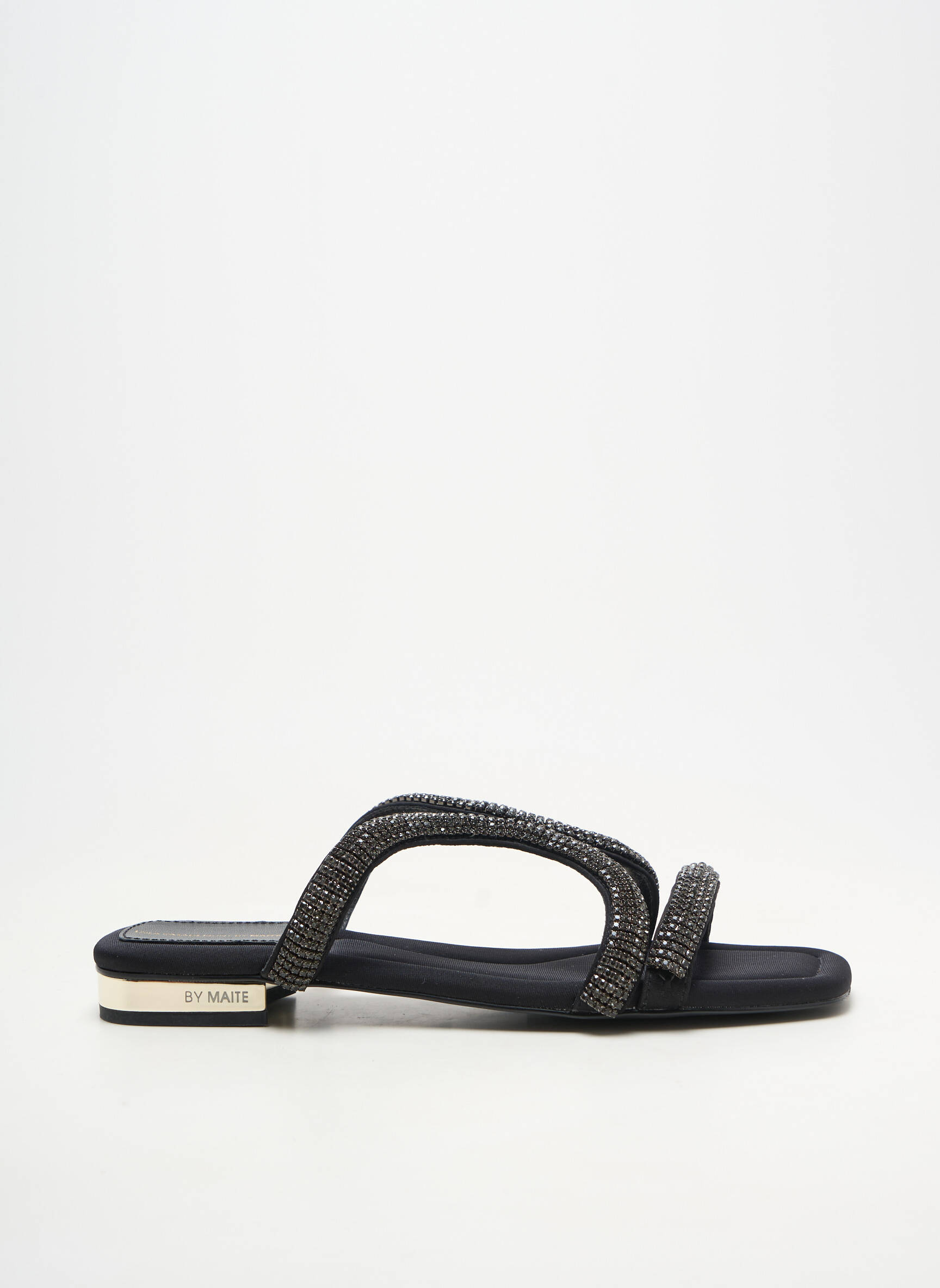 Mules/sabots bout ouvert talon plat jusqu'à 3cm noir LOLA CASADEMUNT femme