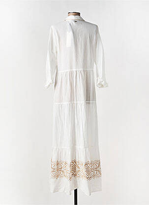 Robe longue manches longues manches longues blanc GAUDI femme