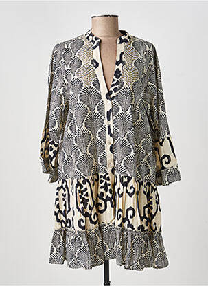 Robe courte manches 3/4 manches 3/4 noir LOLA CASADEMUNT femme