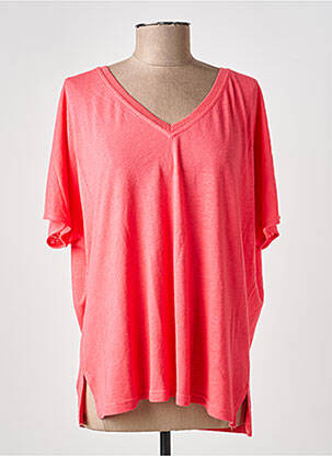 Pull col v manches courtes rose MPC (MA PETITE CAPSULE) femme