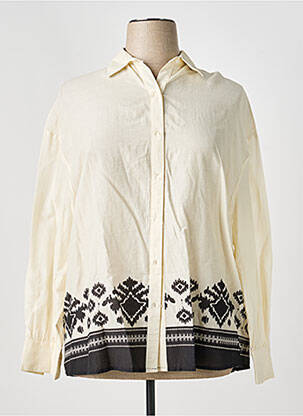 Chemisier coupe droite manches longues beige GAUDI femme