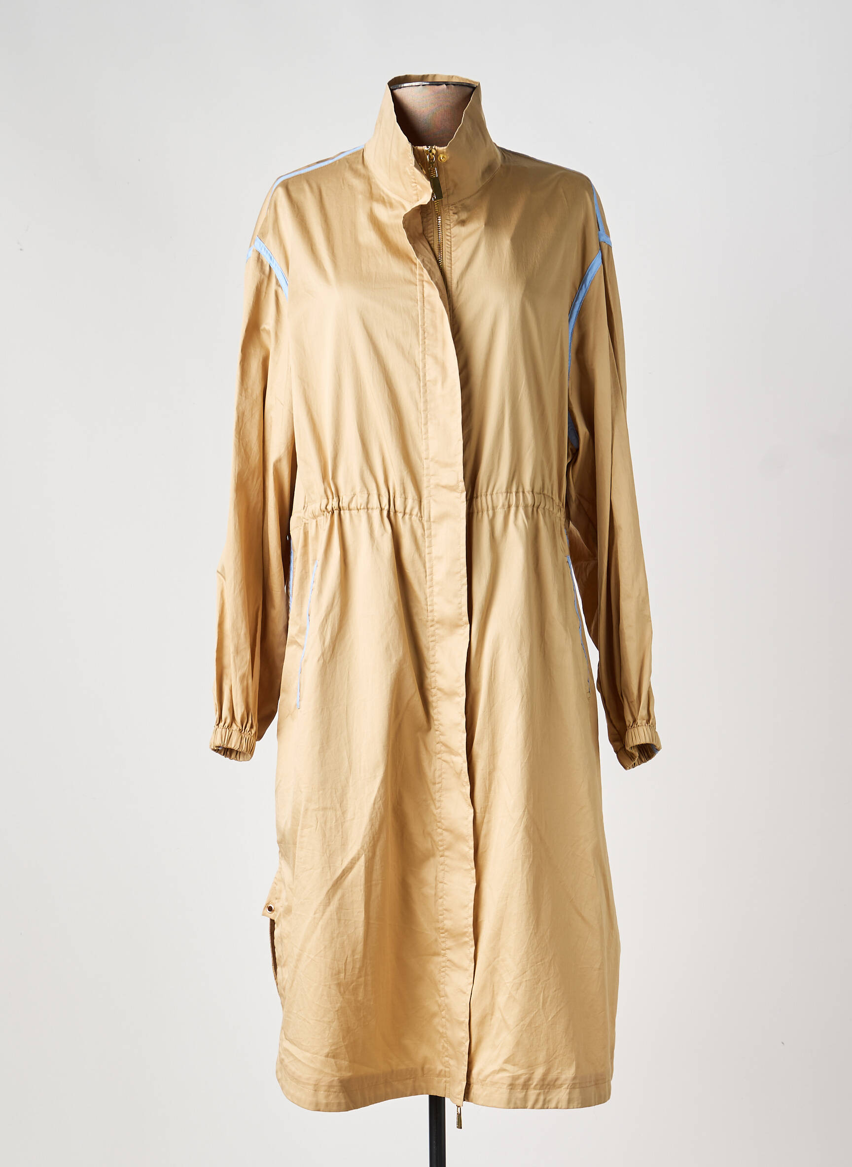 Trench tissage popeline sans capuche beige LOLA CASADEMUNT femme