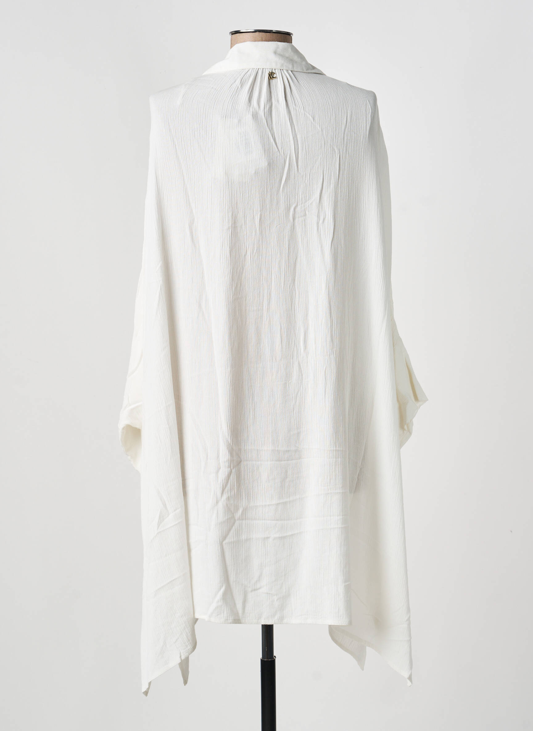 Tunique manches longues légère et transparente blanc LOLA CASADEMUNT femme