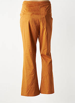 Pantalon flare taille à pinces taille haute jaune GAUDI femme