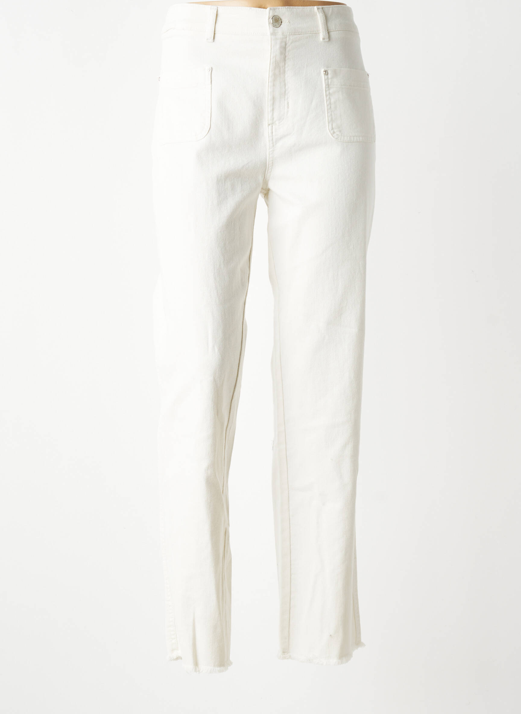 Jeans coupe slim taille normale taille normale blanc EVA KAYAN femme