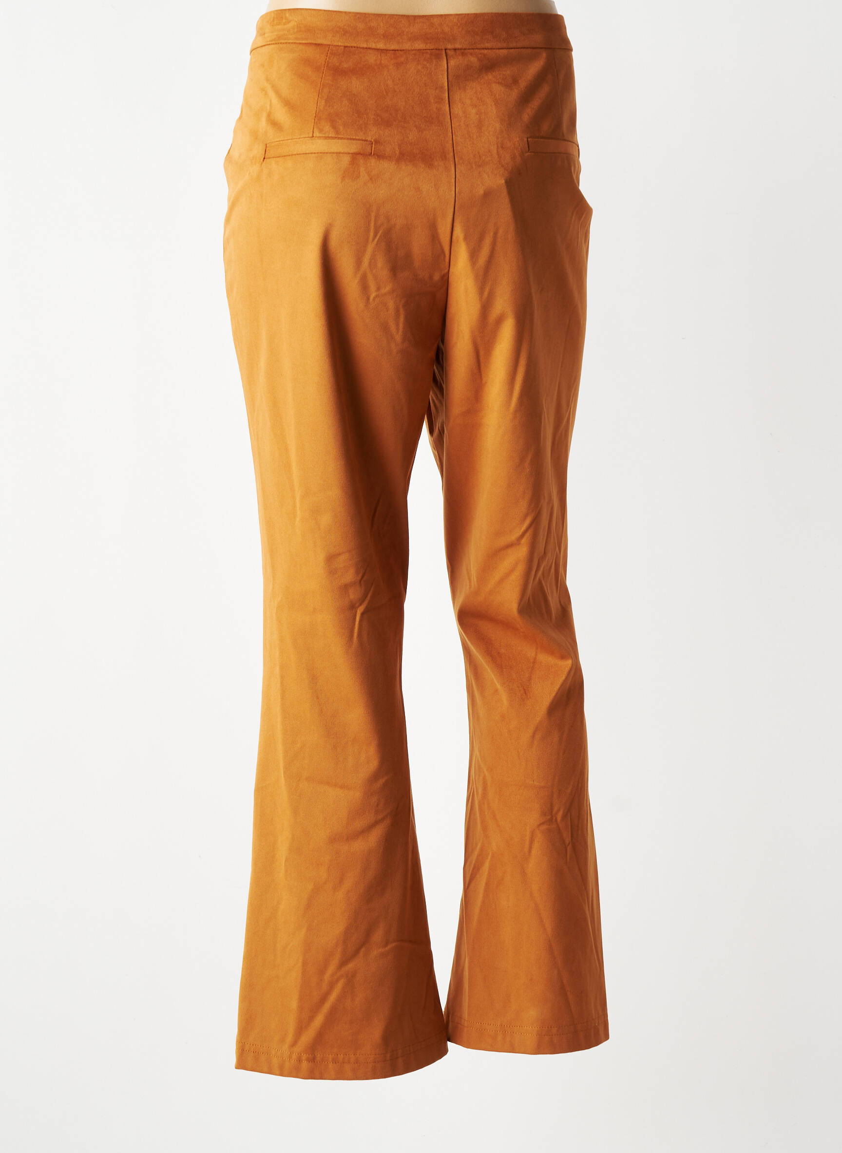 Pantalon flare taille à pinces taille haute jaune GAUDI femme