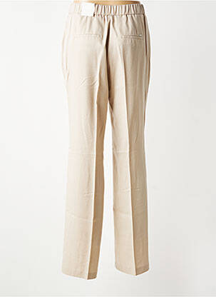 Pantalon droit tissage popeline taille normale beige TONI femme