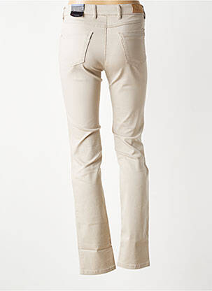 Jeans coupe slim taille haute taille haute beige TONI femme