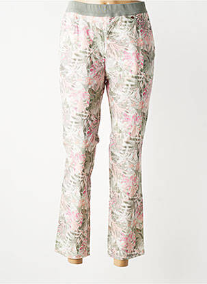 Pantalon 7/8 taille élastique taille normale vert TONI femme