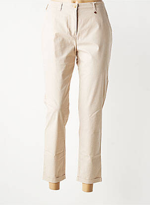 Pantalon 7/8 taille élastique taille normale beige TONI femme