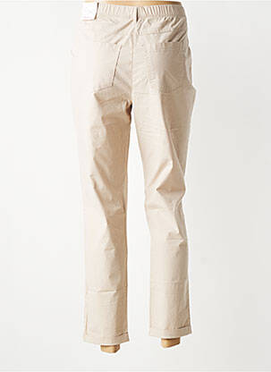 Pantalon 7/8 taille élastique taille normale beige TONI femme